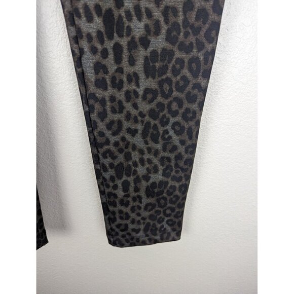 Calvin Klein Ponte Knit Pull On Pant Leopard Ankle Stretch Size M - Picture 4 of 9